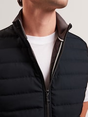 Ted Baker Blue Pafavor Short Sleeve Regular Fit Quilted Gilet - Image 4 of 7