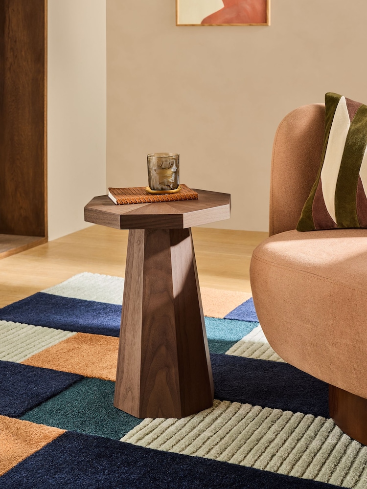 MADE.COM Walnut Brennan Side Table - Image 1 of 6 MADE.COM Walnut Brennan Side Table - Image 1 of 6