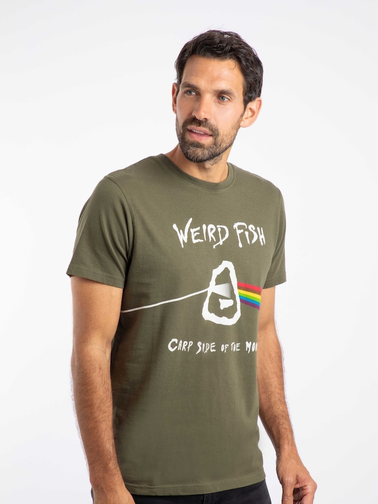 Weird Fish Green Carp Side Front Print Artist T-Shirt - Image 1 of 6