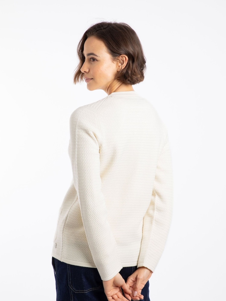 Weird Fish Cream Hayley Knitted Blazer Cardigan - Image 2 of 7