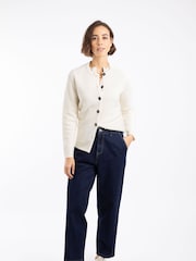 Weird Fish Cream Hayley Knitted Blazer Cardigan - Image 3 of 7