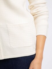 Weird Fish Cream Hayley Knitted Blazer Cardigan - Image 5 of 7