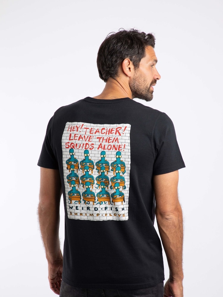 Weird Fish Black Hey Teacher Back Print Artist T-Shirt - Image 2 of 6 Weird Fish Black Hey Teacher Back Print Artist T-Shirt - Image 2 of 6
