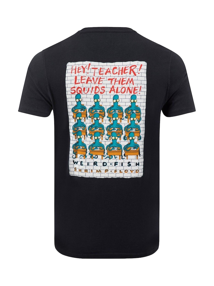 Weird Fish Black Hey Teacher Back Print Artist T-Shirt - Image 6 of 6