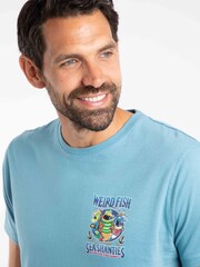 Weird Fish Blue Sea Shanties Back Print Artist T-Shirt - Image 2 of 6