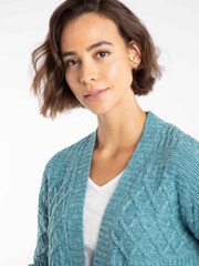 Weird Fish Blue Amiens Mixed Stitch Cardigan - Image 3 of 6