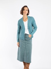 Weird Fish Blue Amiens Mixed Stitch Cardigan - Image 4 of 6
