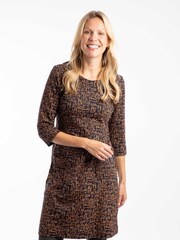 Weird Fish Blue Starshine Printed Jersey Dress - Image 1 of 8