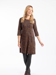 Weird Fish Blue Starshine Printed Jersey Dress - Image 3 of 8