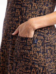 Weird Fish Blue Starshine Printed Jersey Dress - Image 5 of 8