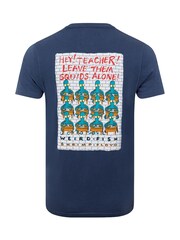 Weird Fish Blue Hey Teacher Back Print Artist T-Shirt - Image 6 of 6