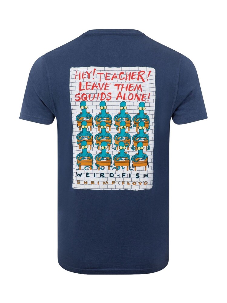 Weird Fish Blue Hey Teacher Back Print Artist T-Shirt - Image 6 of 6