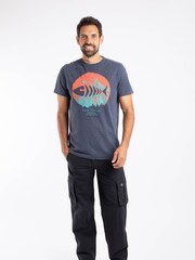 Weird Fish Blue Explorer Front Print Graphic T-Shirt - Image 1 of 6
