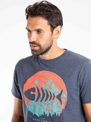 Weird Fish Blue Explorer Front Print Graphic T-Shirt - Image 4 of 6