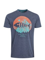 Weird Fish Blue Explorer Front Print Graphic T-Shirt - Image 5 of 6