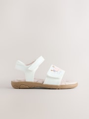 White Embroidered Touch Fastening Sandals - Image 2 of 5