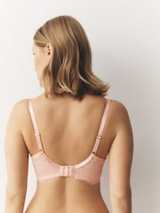 Pink DD+ Padded Balcony Lace Bra - Image 3 of 8
