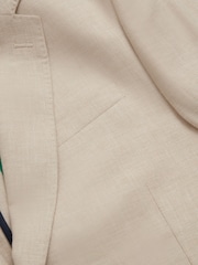 Ted Baker Cream Givranj-Slim Fit Linen Blend Jacket - Image 7 of 7