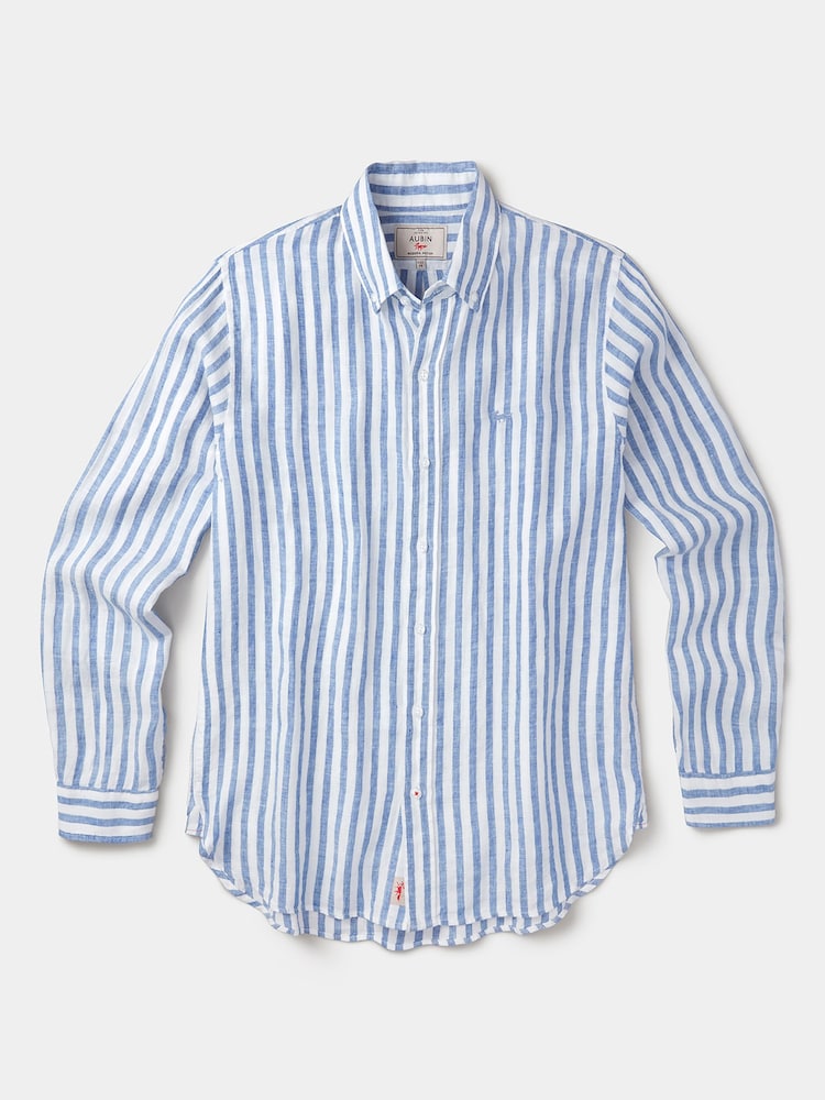 藍色 - Aubin Worlaby 亞麻裇衫 - 圖片 1/1