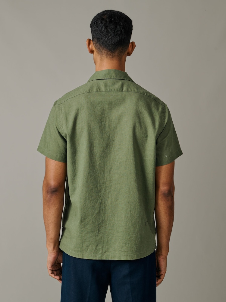 Aubin Abbey Cuban Collar Short Sleeved Shirt - Image 2 of 5