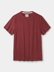 レッド - Aubin Aldam コットンリネン Tシャツ - 画像 3 / 3