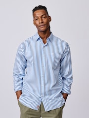Blue Poplin - Camicia in popeline con bottoni Aubin Gladstone - Immagine 1 di 6