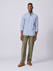 Blue Poplin - Camicia in popeline con bottoni Aubin Gladstone - Immagine 3 di 6