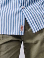 Blue Poplin - Camicia in popeline con bottoni Aubin Gladstone - Immagine 5 di 6