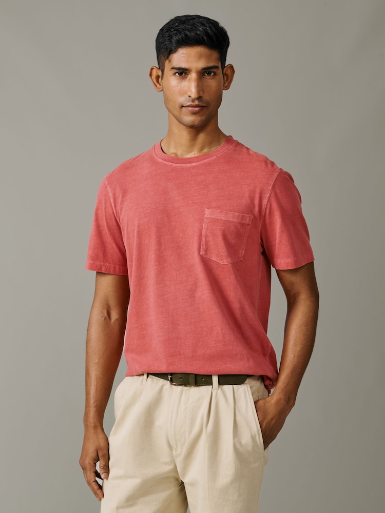Aubin Hareby Garment Dyed Pocket T-Shirt - Image 1 of 4