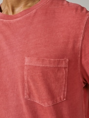 Aubin Hareby Garment Dyed Pocket T-Shirt - Image 4 of 4