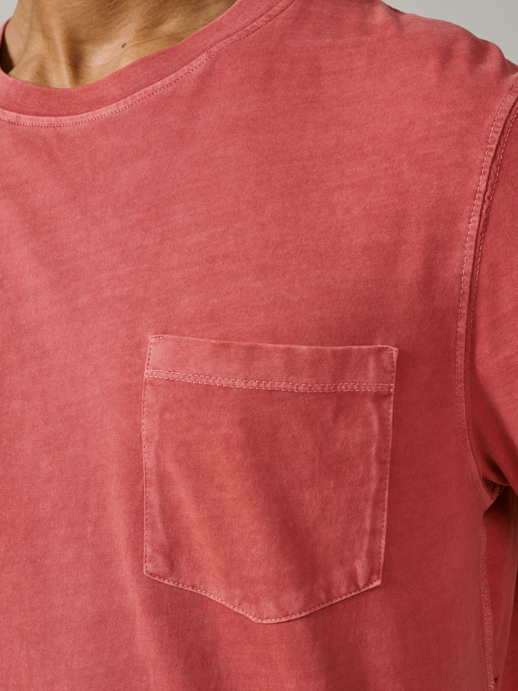 Aubin Hareby Garment Dyed Pocket T-Shirt - Image 4 of 4