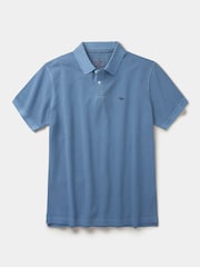Aubin Blue Lusby Pique Polo Shirt - Image 5 of 5