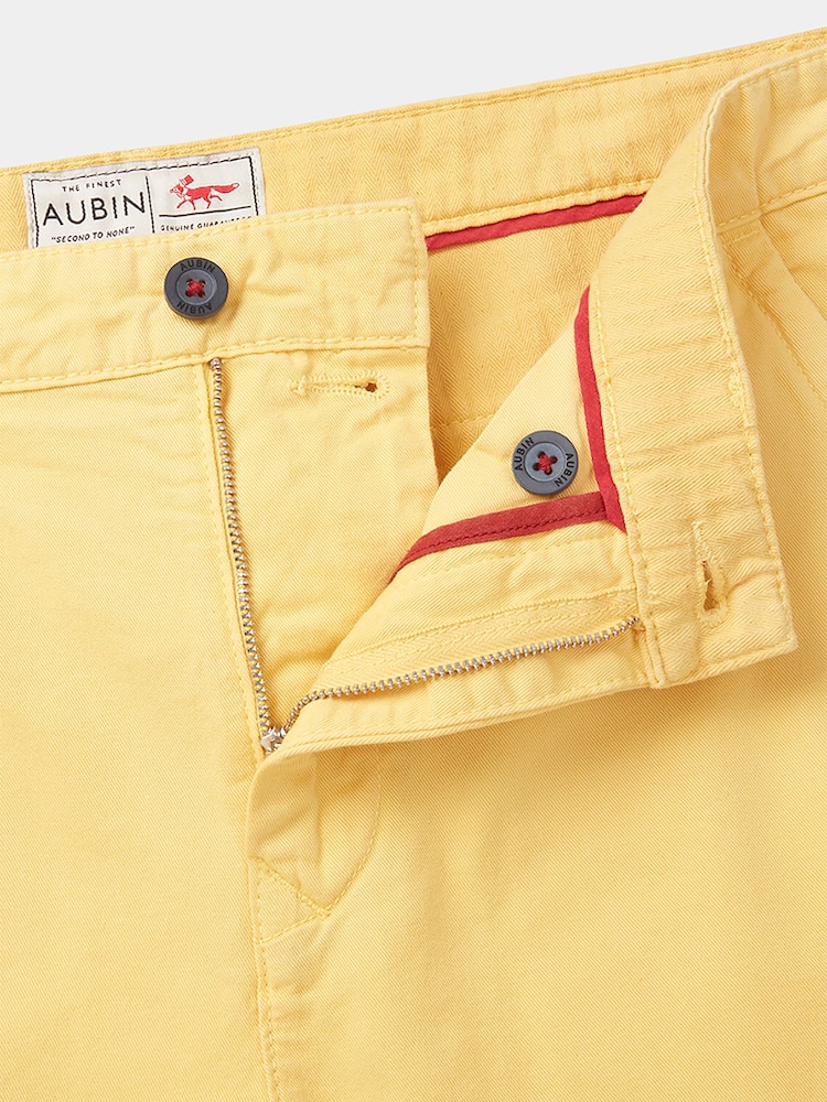 Aubin Yellow Stamford Chino Shorts - Image 7 of 7
