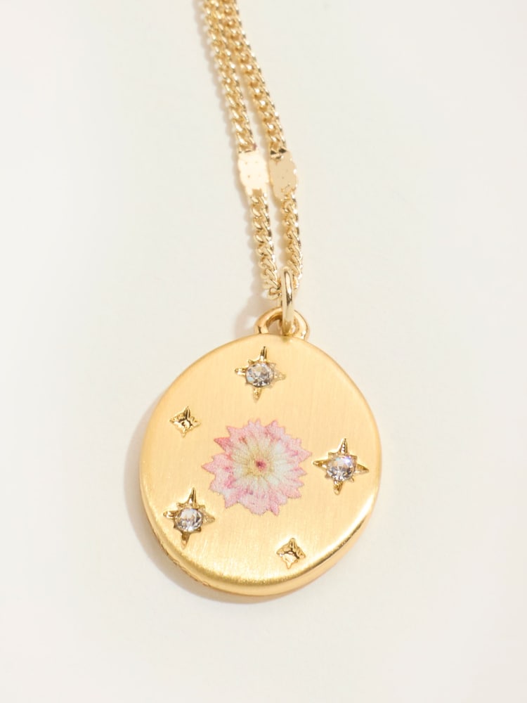 FatFace November Birth Flower Necklace - Image 2 of 2 FatFace November Birth Flower Necklace - Image 2 of 2