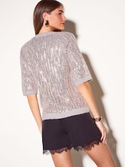 Friends Like These Sequin Knitted Top - תמונה 7 מתוך 7