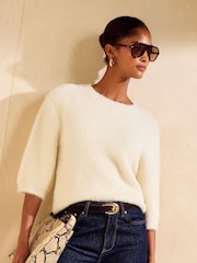 Friends Like These Ivory Eyelash Knit T-Shirt - Image 1 of 5
