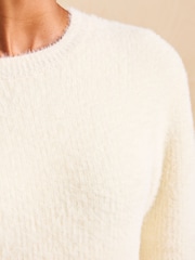 Friends Like These Ivory Eyelash Knit T-Shirt - Image 3 of 5