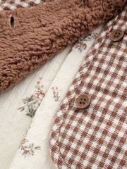 Ecru Floral Woven Baby Dress, Gilet And Tights 3 Piece Set (0mths-2yrs) - Image 10 of 15