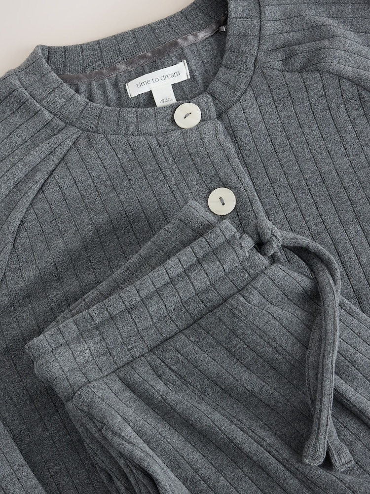 Grey Cardigan and Barrel Leg Cosy Lounge Set - Image 11 of 11