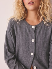 Grey Cardigan and Barrel Leg Cosy Lounge Set - Image 6 of 11