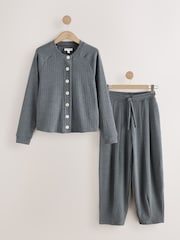 Grey Cardigan and Barrel Leg Cosy Lounge Set - Image 7 of 11