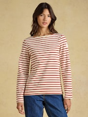 Creme/Burnt Orange - Μπλούζα Breton με ριγέ λαιμόκοψη Joules Harbour και λαιμόκοψη Boat Neck - Εικόνα 1 του 6