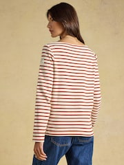 Creme/Burnt Orange - Μπλούζα Breton με ριγέ λαιμόκοψη Joules Harbour και λαιμόκοψη Boat Neck - Εικόνα 2 του 6