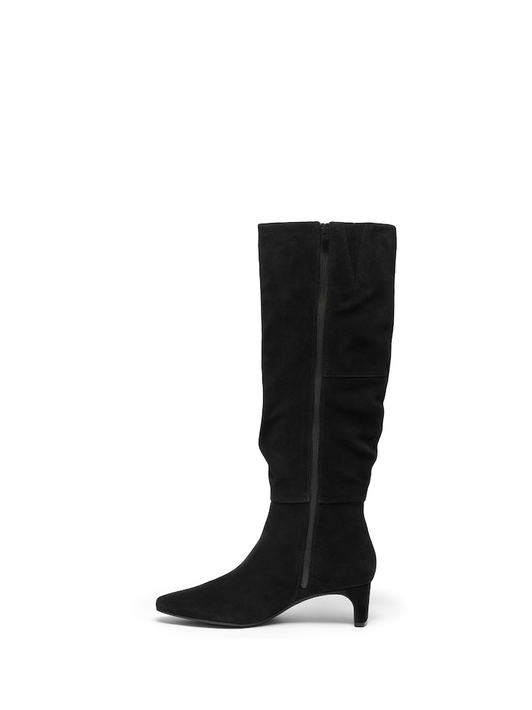 black leather boots clarks black suede knee high boots