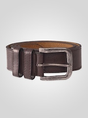 D555 ARCHIE Antique Buckle Faux Leather Jeans Belt 3.9cm Width - תמונה 2 מתוך 6