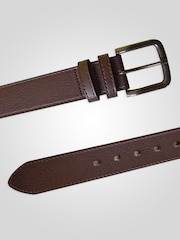 D555 Brown ARCHIE Antique Buckle Faux Leather Jeans Belt 3.9cm Width - Image 3 of 6