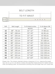 D555 Brown HARRISON Large Buckle Faux 3.9cm Width Leather Belt - Image 6 of 6