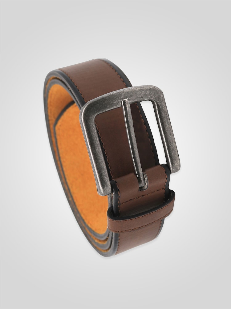 D555 Brown AVANT Burnished Edge Faux 3.50 cm Width Leather Belt - Image 1 of 6 D555 Brown AVANT Burnished Edge Faux 3.50 cm Width Leather Belt - Image 1 of 6