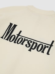 McLaren White Racing Merino Wool Cropped Cardigan - Image 8 of 8