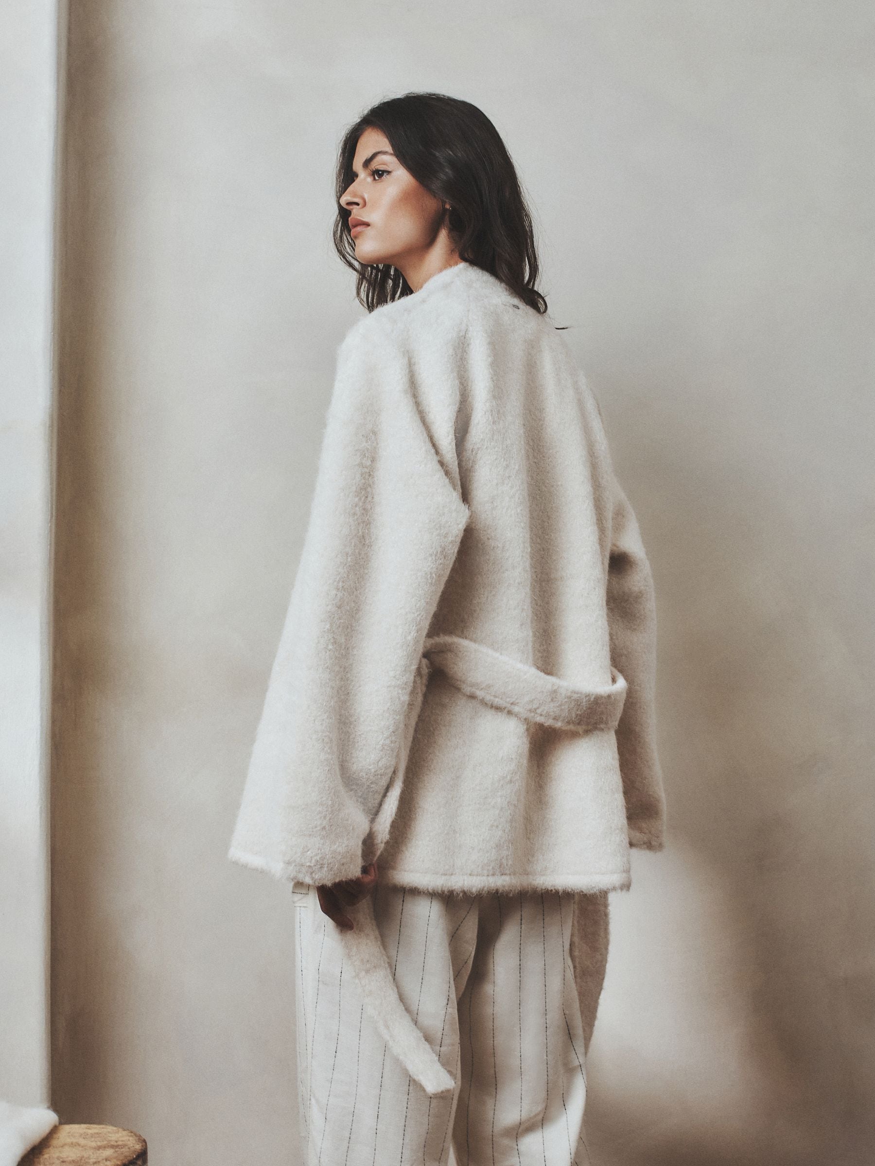 Buy Cream Studio Wrap Brushed Lounge Cardigan from Next USA